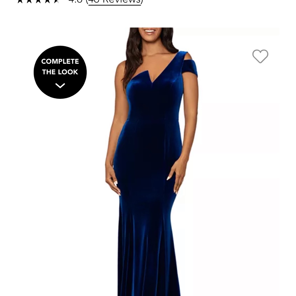 Blue Velvet Evening Gown